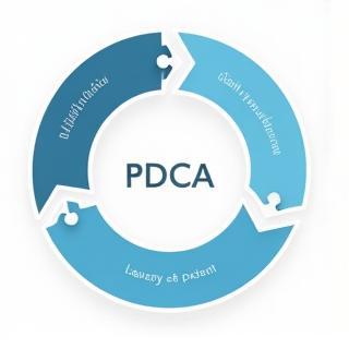 Gráfico circular del ciclo PDCA representando el método de mejora continua